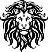 Lion, Black and White Vector illustration