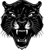 Panther, Black and White Vector illustration
