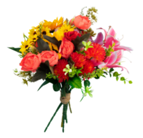 magnifique bouquet de fleurs isolé png