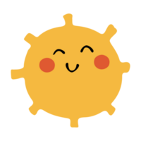 cute smile sun cartoon element png