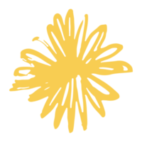 abstract yellow flower element png