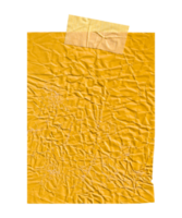 glued yellow note paper with tape isolated png