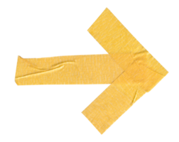 yellow arrow symbol tape isolated png