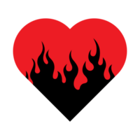 heart in fire element png