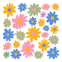 trendy floral pattern png