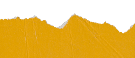 Yellow torn paper edge isolated element png