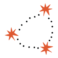 Estrela constelação desenho animado elemento png