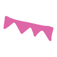 cute pink party ribbon shape png