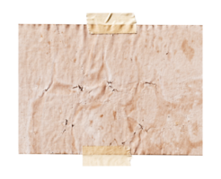 Abstract old paper texture with tape isolated png