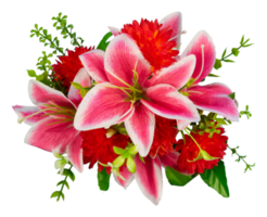 bouquet of lilies flower isolated png