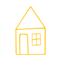 Casa mano disegnato elemento png