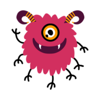 arrepiante monstro desenho animado elemento png