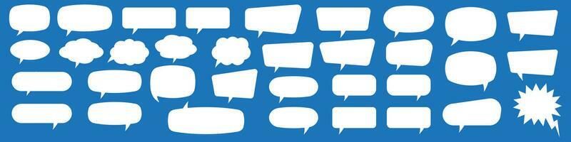 Set of speech bubbles. Blank empty speak bubble for text, cartoon chatting box, message box. Cartoon balloon word design.