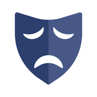 sad mask element png