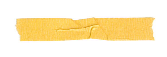 yellow glued tape isolated element png