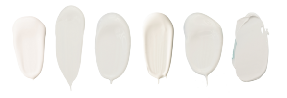 set of white cream isolated png