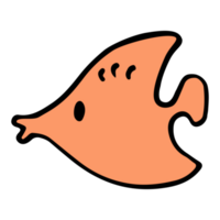 carino pesce cartone animato elemento png