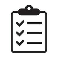 Clipboard icon. Checklist icon of an approved document. Project completed. Tasks vector icon. Task completed.