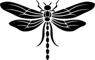 Dragonfly, Minimalist and Simple Silhouette - Vector illustration