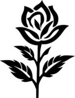 Flower - Black and White Isolated Icon - Vector illustration