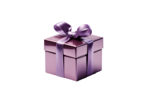purple gift box, ai generated png