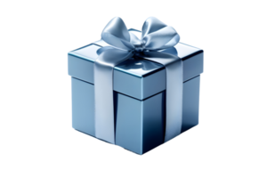 azul regalo caja, ai generado png