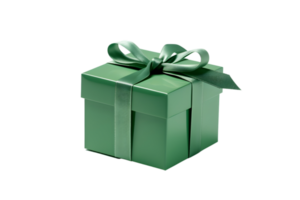 verde regalo caja, ai generado png