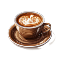 Coffee Cup Drawings and Designs, AI generated png