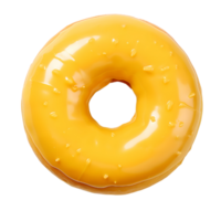 donut with cheese icing glaze, ai generated png