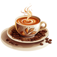 kaffe kopp illustration Galleri, ai genererad png