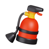 Fire extinguisher. Construction tools minimal icon isolated. 3D render illustration. png