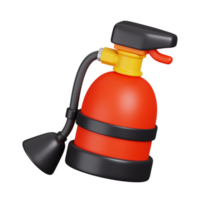 Fire extinguisher. Construction tools minimal icon isolated. 3D render illustration. png