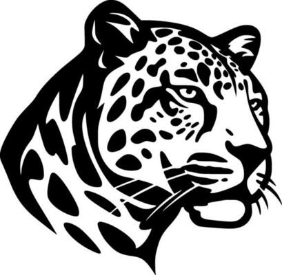 Leopard, Black and White Vector illustration