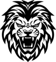 Lion, Black and White Vector illustration