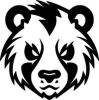 Panda, Black and White Vector illustration