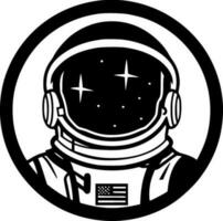 Astronaut, Black and White Vector illustration