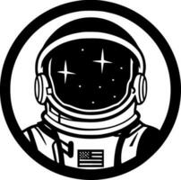 Astronaut, Black and White Vector illustration