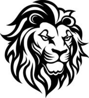 Lion, Black and White Vector illustration