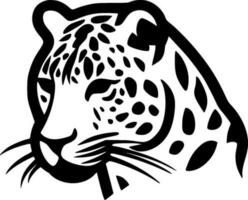 leopardo, negro y blanco vector ilustración