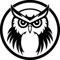 Owl, Minimalist and Simple Silhouette - Vector illustration