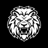 Lion, Black and White Vector illustration