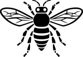 abeja, minimalista y sencillo silueta - vector ilustración