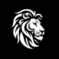 Lion - Black and White Isolated Icon - Vector illustration