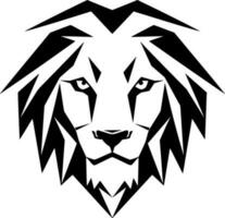 Lion - Black and White Isolated Icon - Vector illustration