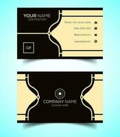 Double-Sided Luxury, Modern and Elegant Business Card Design Template. Vector Illustration