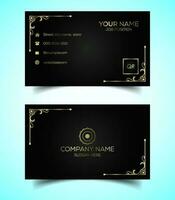 Double-Sided Luxury, Modern and Elegant Business Card Design Template. Vector Illustration