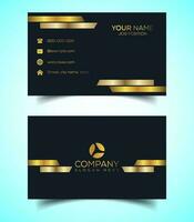 Double-Sided Luxury, Modern and Elegant Business Card Design Template. Vector Illustration