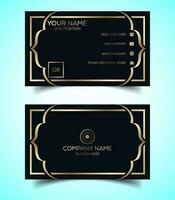 Double-Sided Luxury, Modern and Elegant Business Card Design Template. Vector Illustration