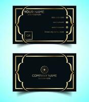 Double-Sided Luxury, Modern and Elegant Business Card Design Template. Vector Illustration