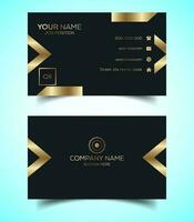 Double-Sided Luxury, Modern and Elegant Business Card Design Template. Vector Illustration